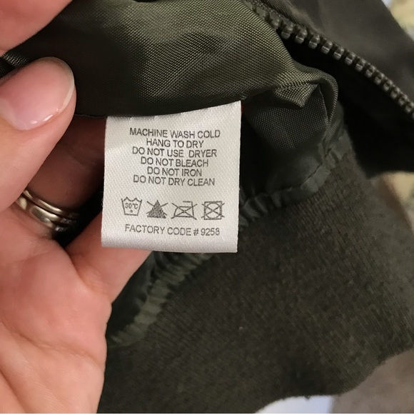 Phat Farm Vintage Style Flight Bomber Jacket Green, Size Large - Picture 10 of 14